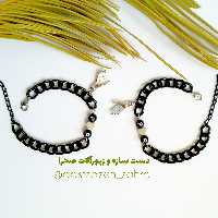 ست دستبند دوستی یا دستبند مگنتی دوتایی با مگنت طرح دست و مهره حروف اسم دلخواه