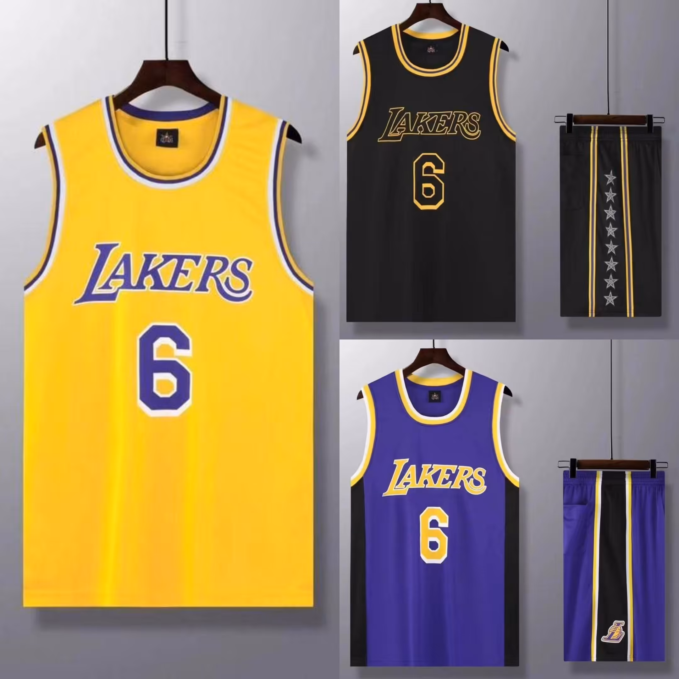 ست رکابی و شلوارک بسکتبال کیت لیکرز  LAKERS  اورجینال