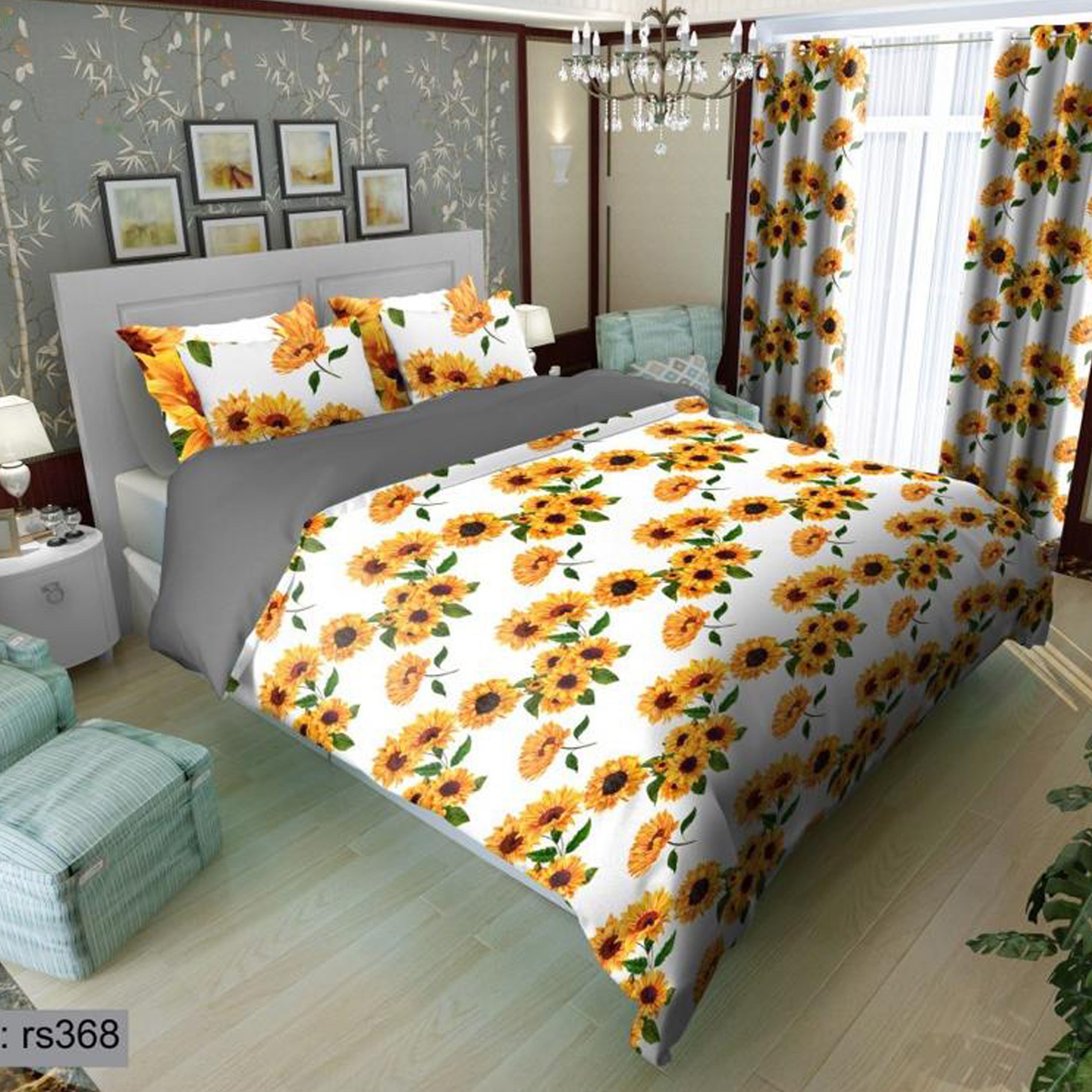 سرویس روتختی 1 نفره تنسل چاپی برندترک لند (Turk Land)  کد rs 368