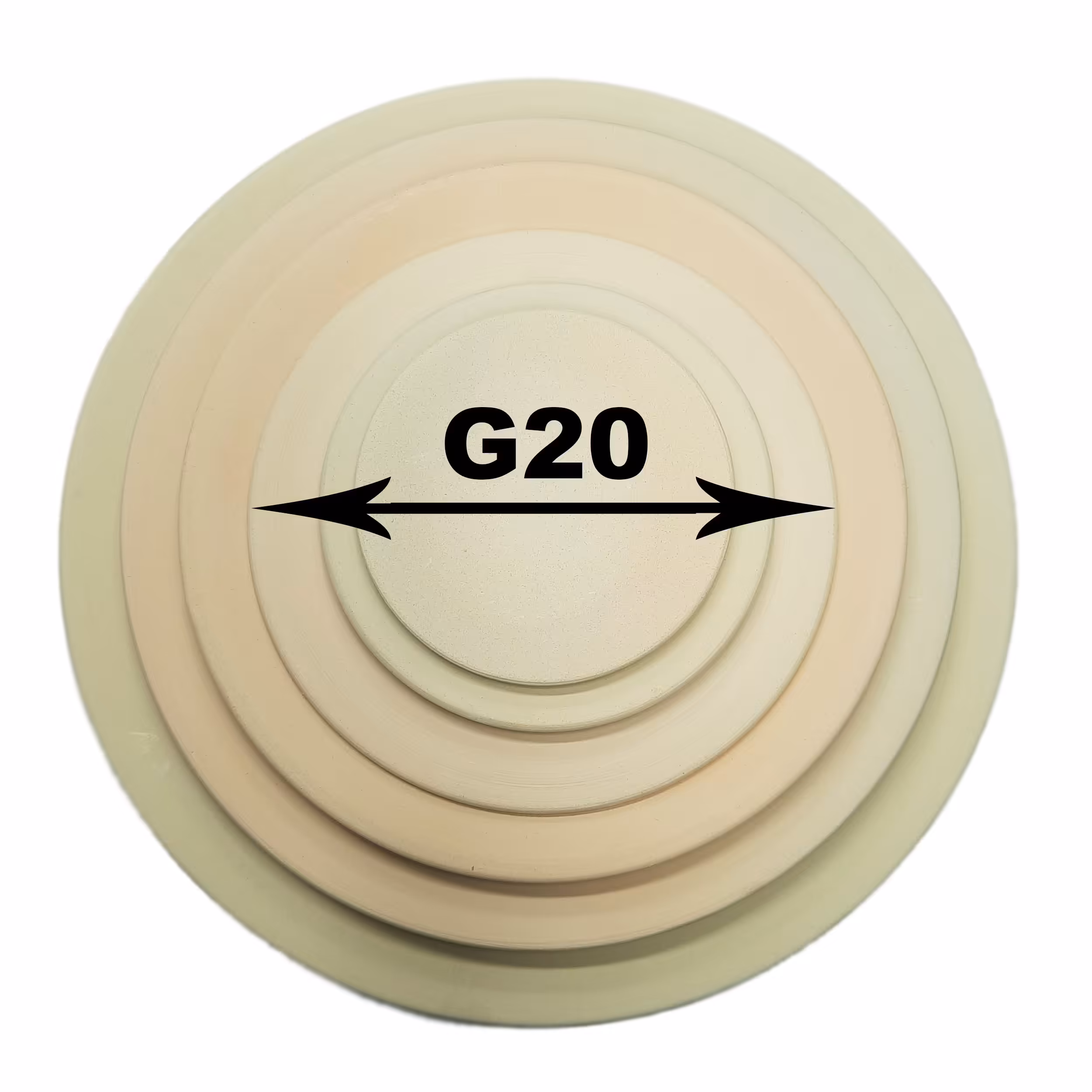 بشقاب سفالی خام قطر 20 سانتی متر بسته 3 عددی (پس کرایه)