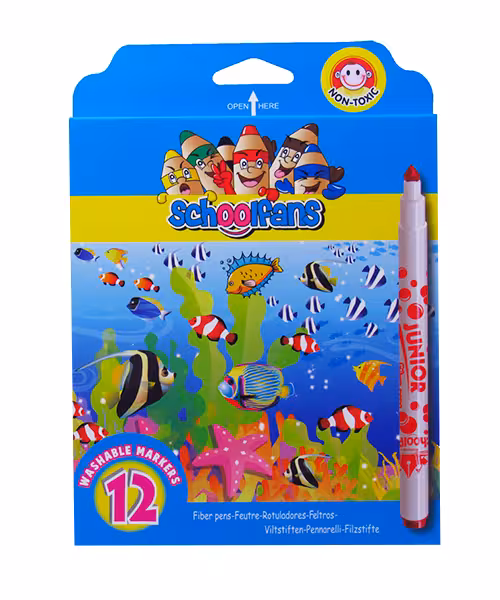 ماژیک نقاشی  اسکول فنس  12 رنگ واشیبل کد 92413