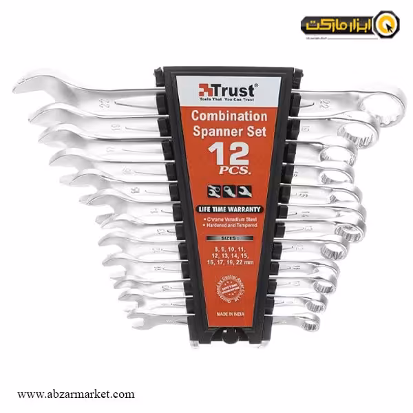 ست آچار یک سر تخت یک سر رینگ تراست 12 عددی مدل C-12PCS-SET-P