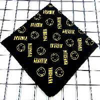 باندانا طرح NIRVANA پارچه مشکی نخ پنبه