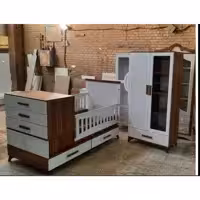 تخت و کمد نوزاد و نوجوان وود 