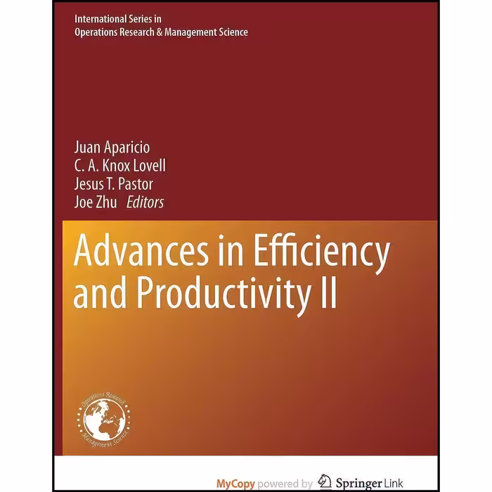 کتاب زبان اصلی Advances in Efficiency and Productivity II اثر جمعی از نویسندگان
