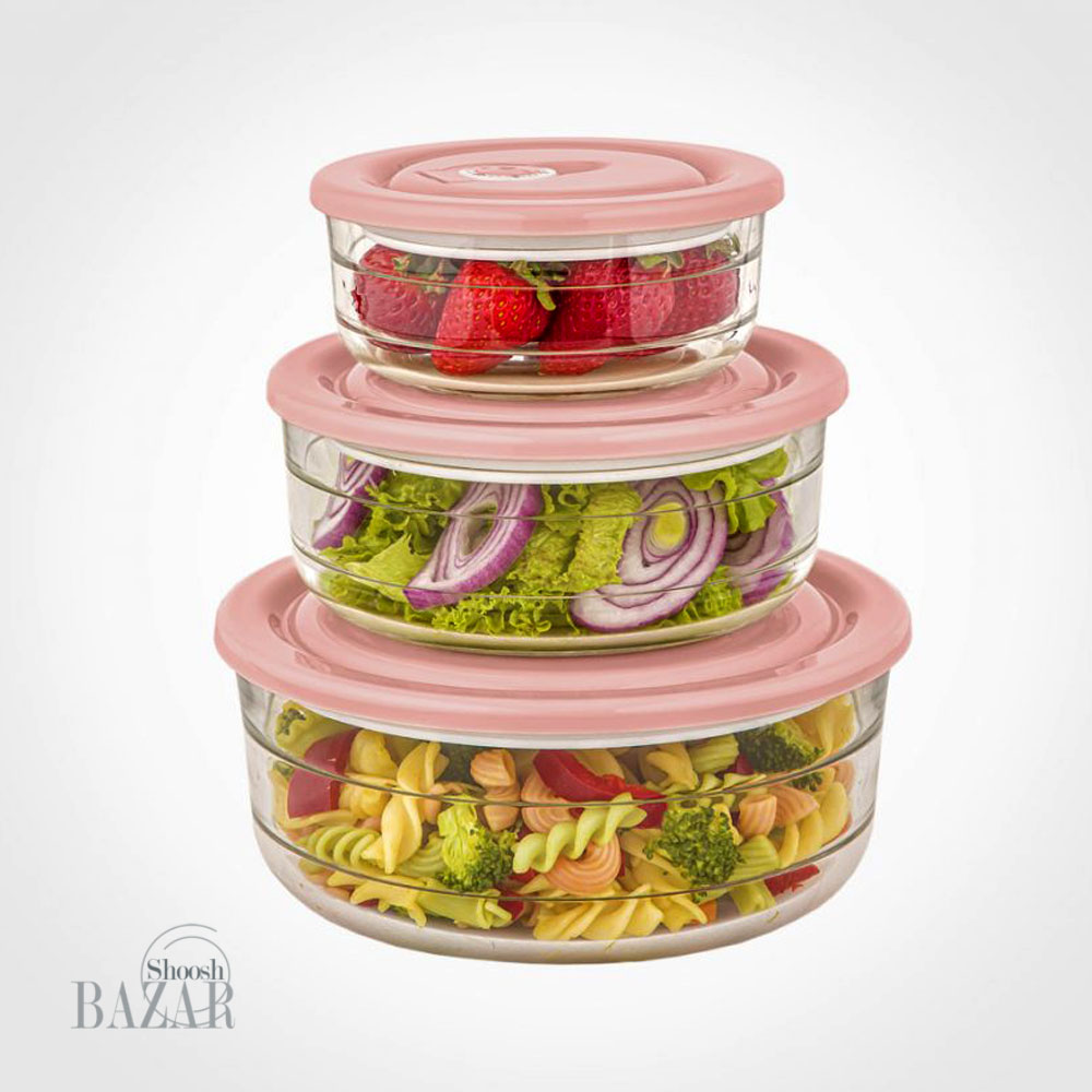 ست ظرف شیشه ای وکیومی تاریخ دار لیمون کد 1230