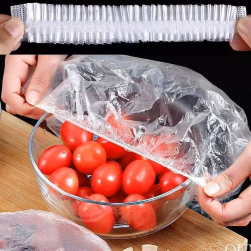 روکش پلاستیکی ظرف و میوه 100 عددی 