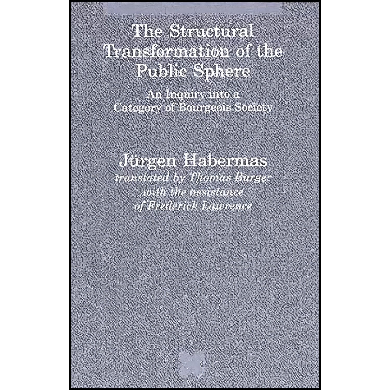 کتاب زبان اصلی The Structural Transformation of the Public Sphere