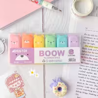 ماژیک هایلایت مینی تدی با رنگ های ملیح و  پاستلی 
بسیار با کیفیت و روان و پررنگ
دارای ظاهری جذاب و بسته بندی طلقی محکم