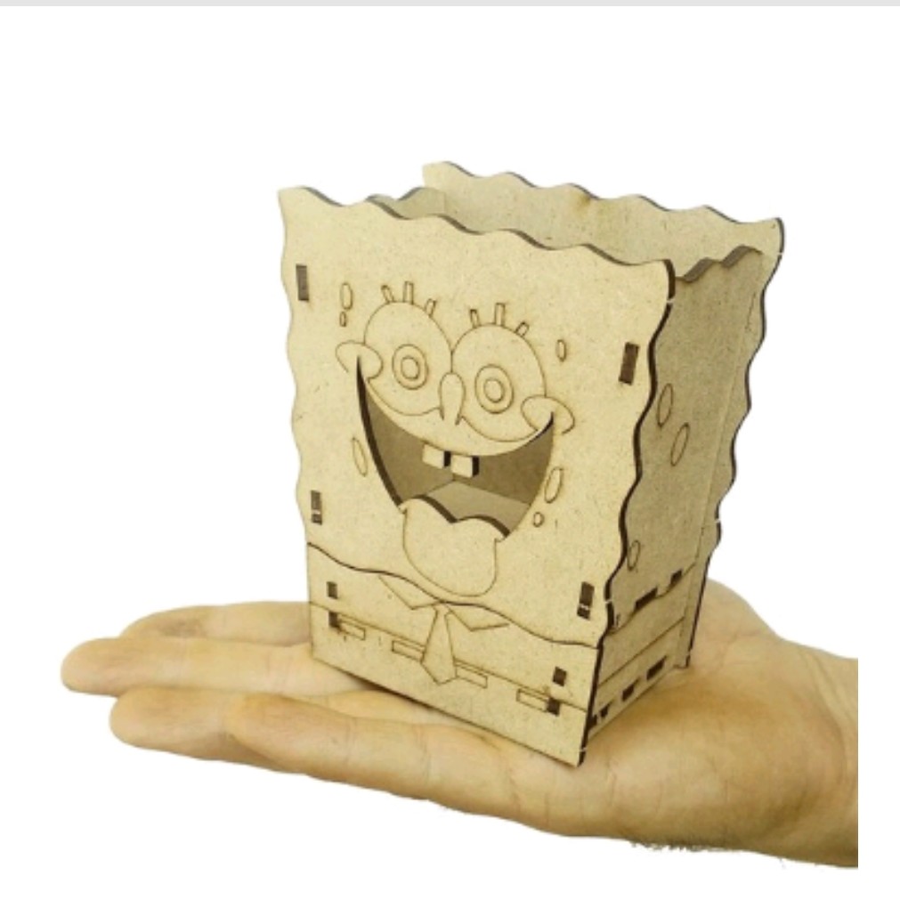 پازل چوبی سه بعدی طرح جامدادی باب اسفنجی(باتخفیف ویژه)