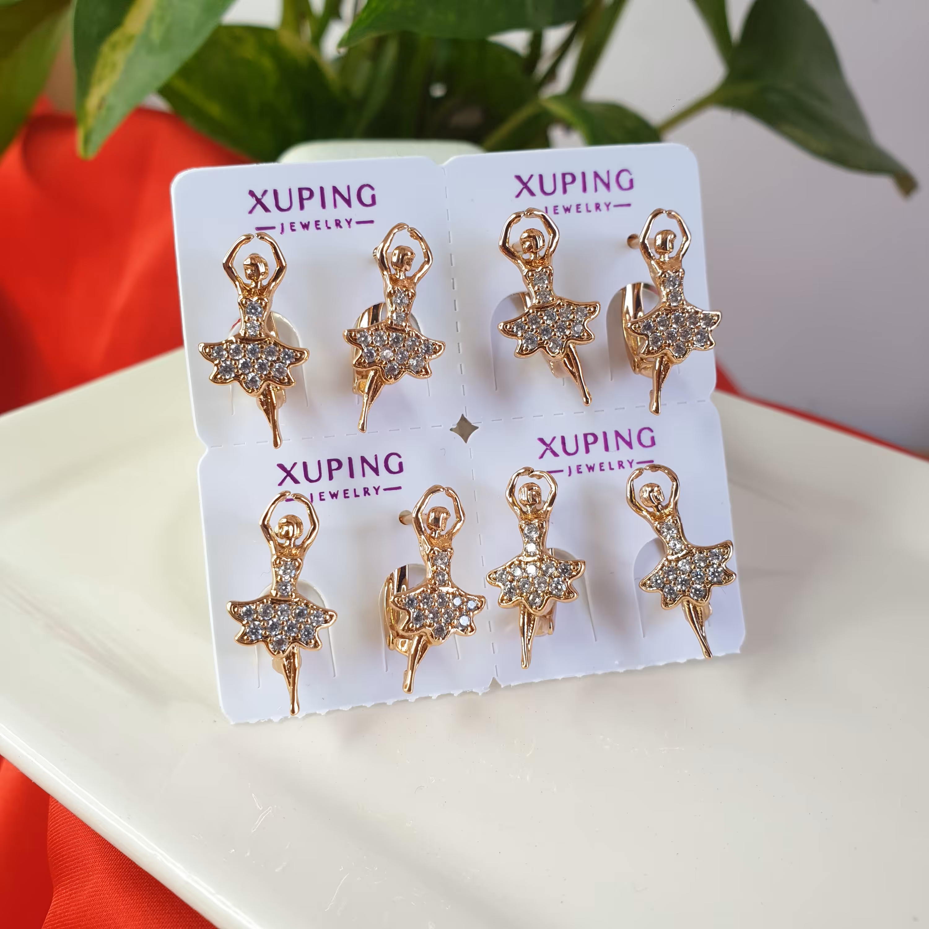 بدلیجات گوشواره ژوپینگ زنانه رقص باله