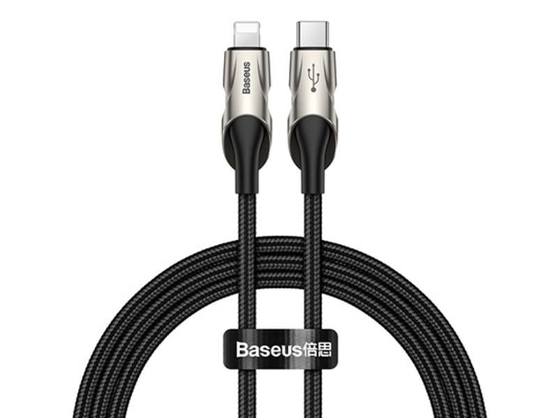 کابل شارژ و انتقال داده تایپ سی به لایتنینگ بیسوس Baseus Fish Eye Cable Type-C for iPhone 1m 18W PD