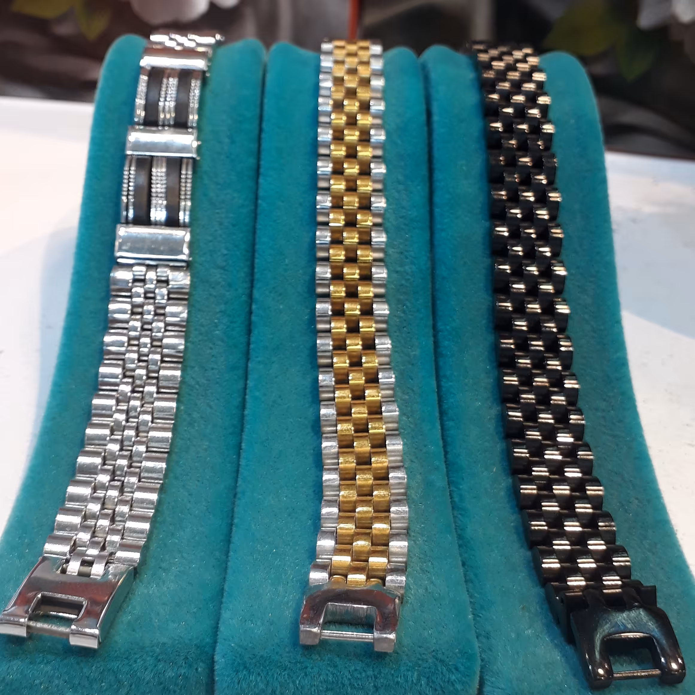 دستبند رولکس رنگ ثابت ضد حساسیت قفل اصلی 