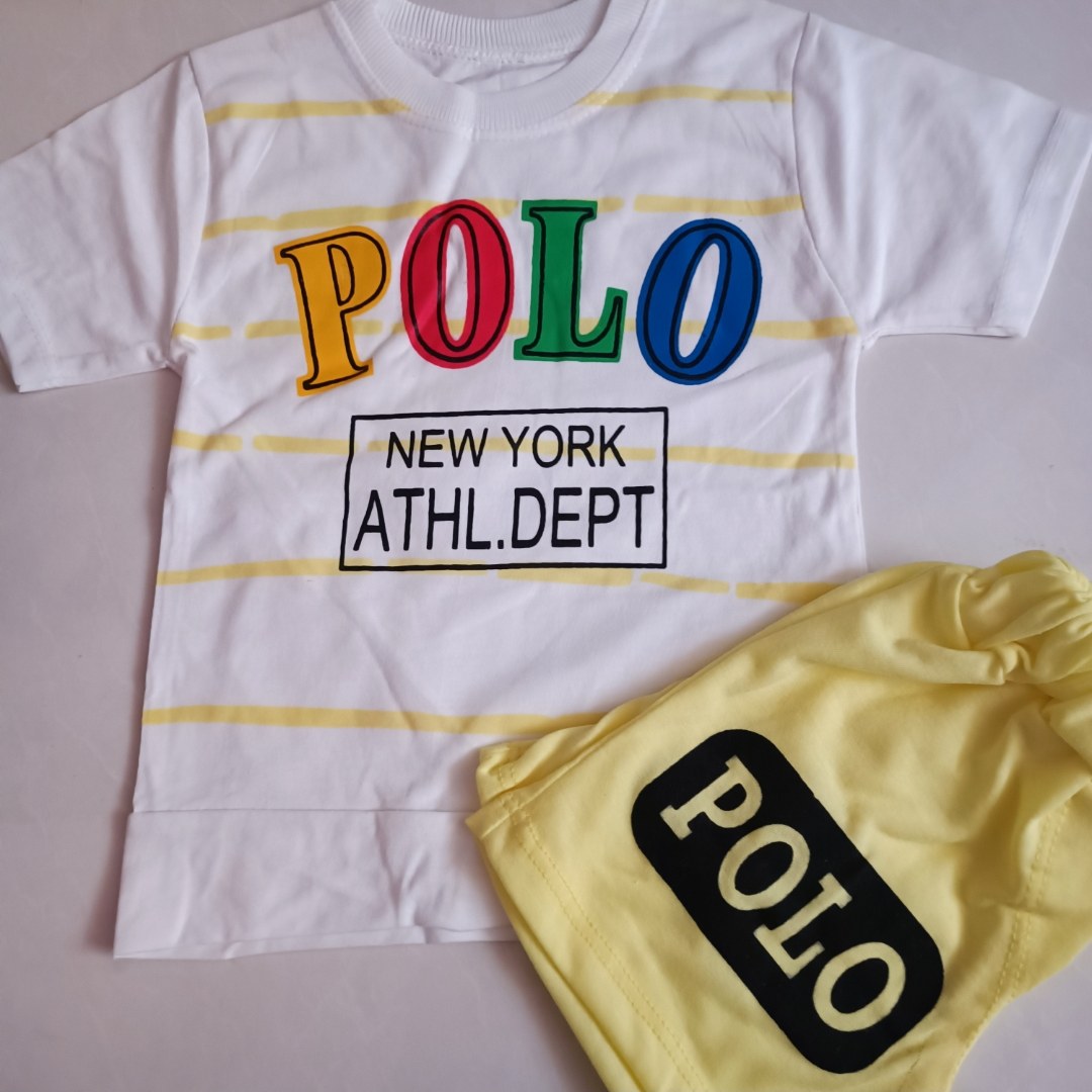 تیشرت شورت نخ پنبه پسرانه 