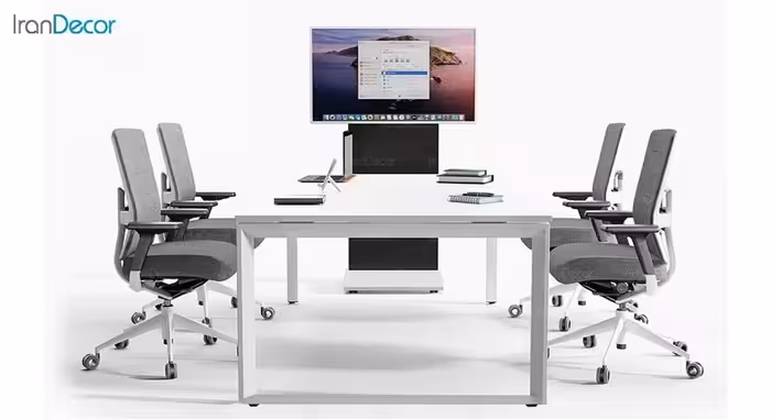 میز کنفرانسی پایه پروفیل نظری مدل وورک با صفحه ام دی اف