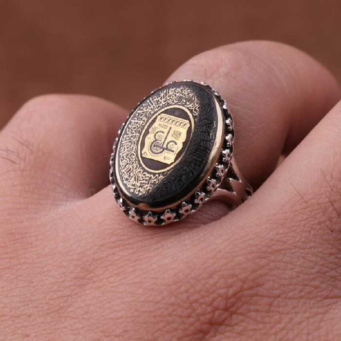 انگشتر نقره مردانه حدید عین علی صلوات خاصه