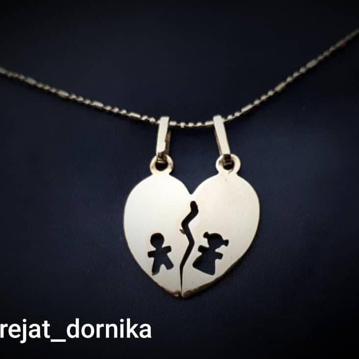 پلاک نقره قلب