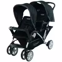 کالسکه دوقلو گراکو پشت سرهم استادیوم دیو رنگ مشکی  graco stadium duo / black grey