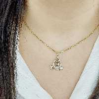 گردنبند love برند ژوپینگ قلب دار  با زنجیر استیل 45 سانتی کد 10413