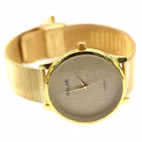 ست ساعت مردانه و زنانه بند حصیری WALAR  طلایی