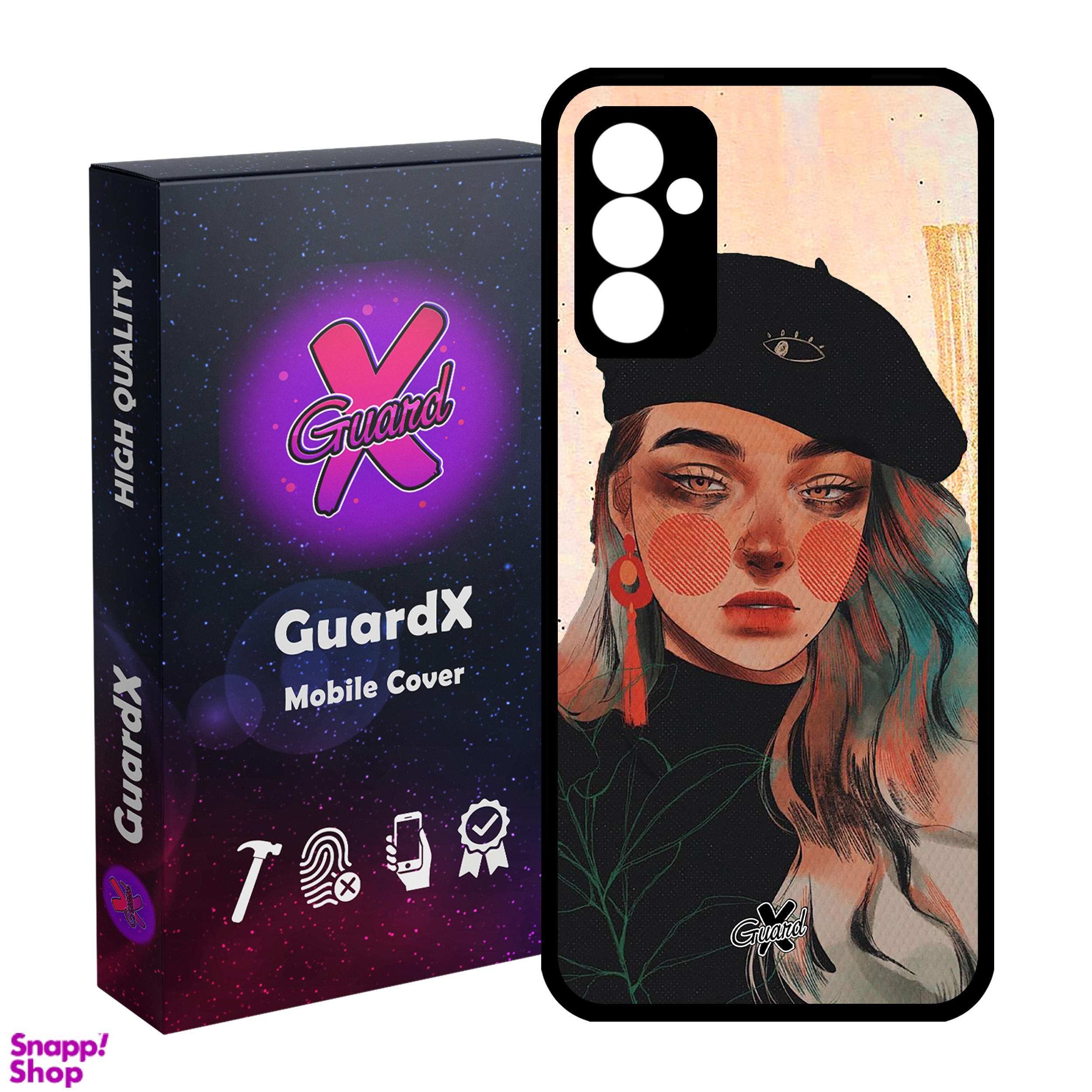 کاور گارد ایکس طرح Girl مدل Glass10321 مناسب برای گوشی موبایل سامسونگ Galaxy A54 / A54 5G