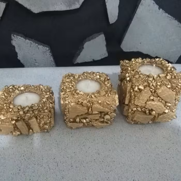 جاشمعی چوبی (طلایی ) سرامیکی