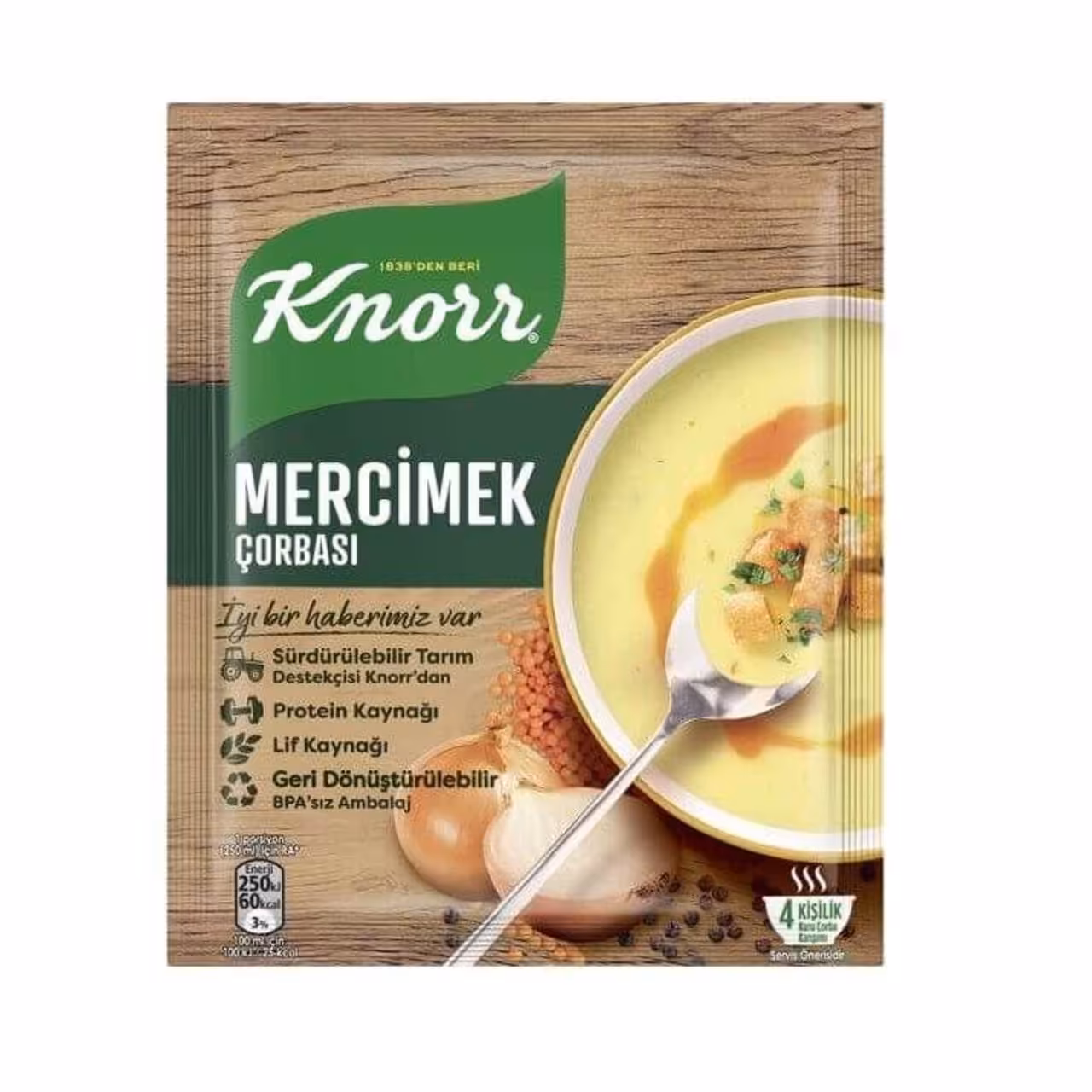 سوپ نیمه آماده کنور با پیاز محصول کشور ترکیه