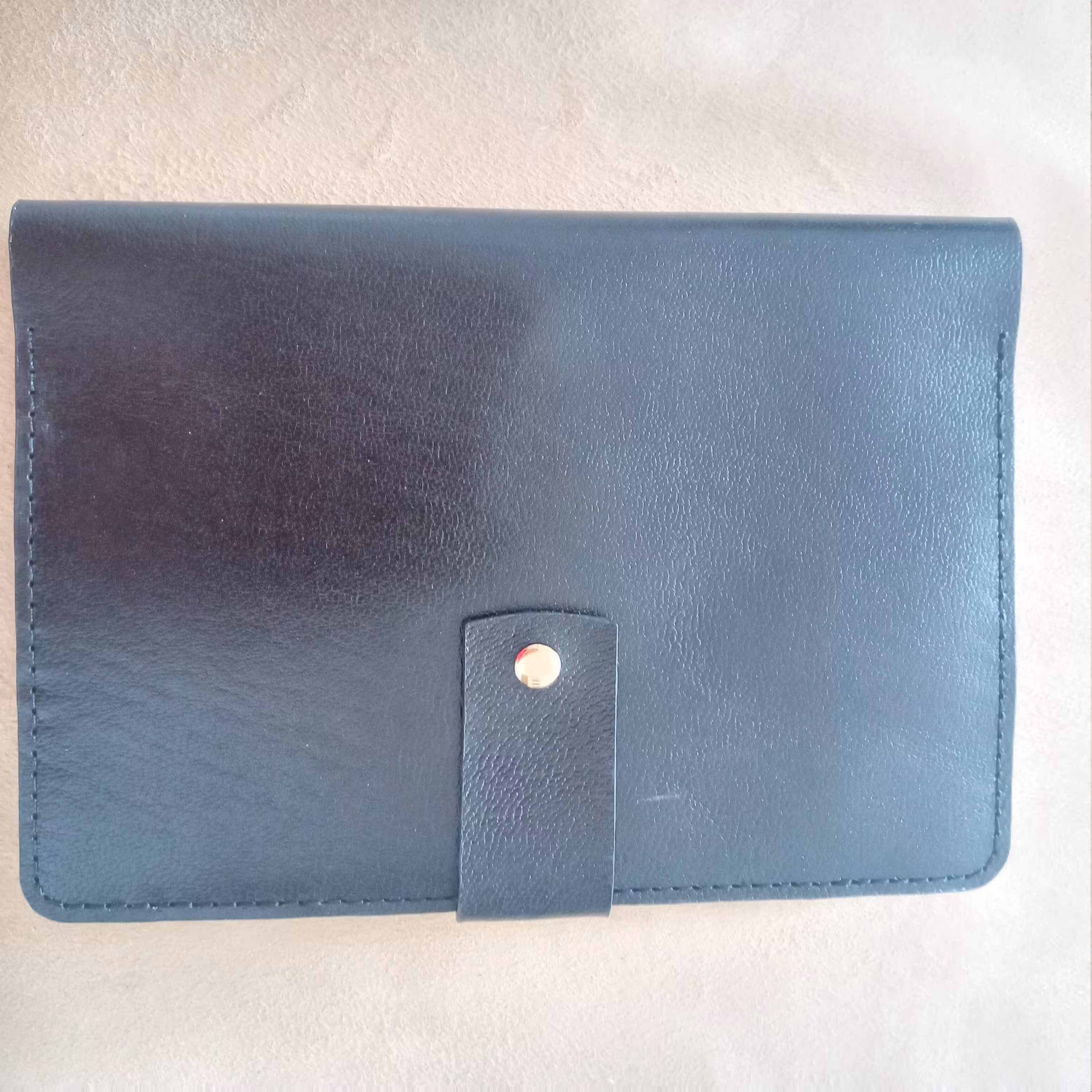 کیف پول و مدارک دست دوز با چرم طبیعی بزی، ابعاد15×22 
