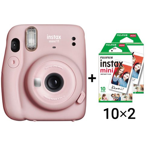 دوربین عکاسی چاپ سریع اینستکس مینی 11 فوجی   فیلم 20 تایی | FUJIFILM INSTAX MINI 11 (Blush Pink)