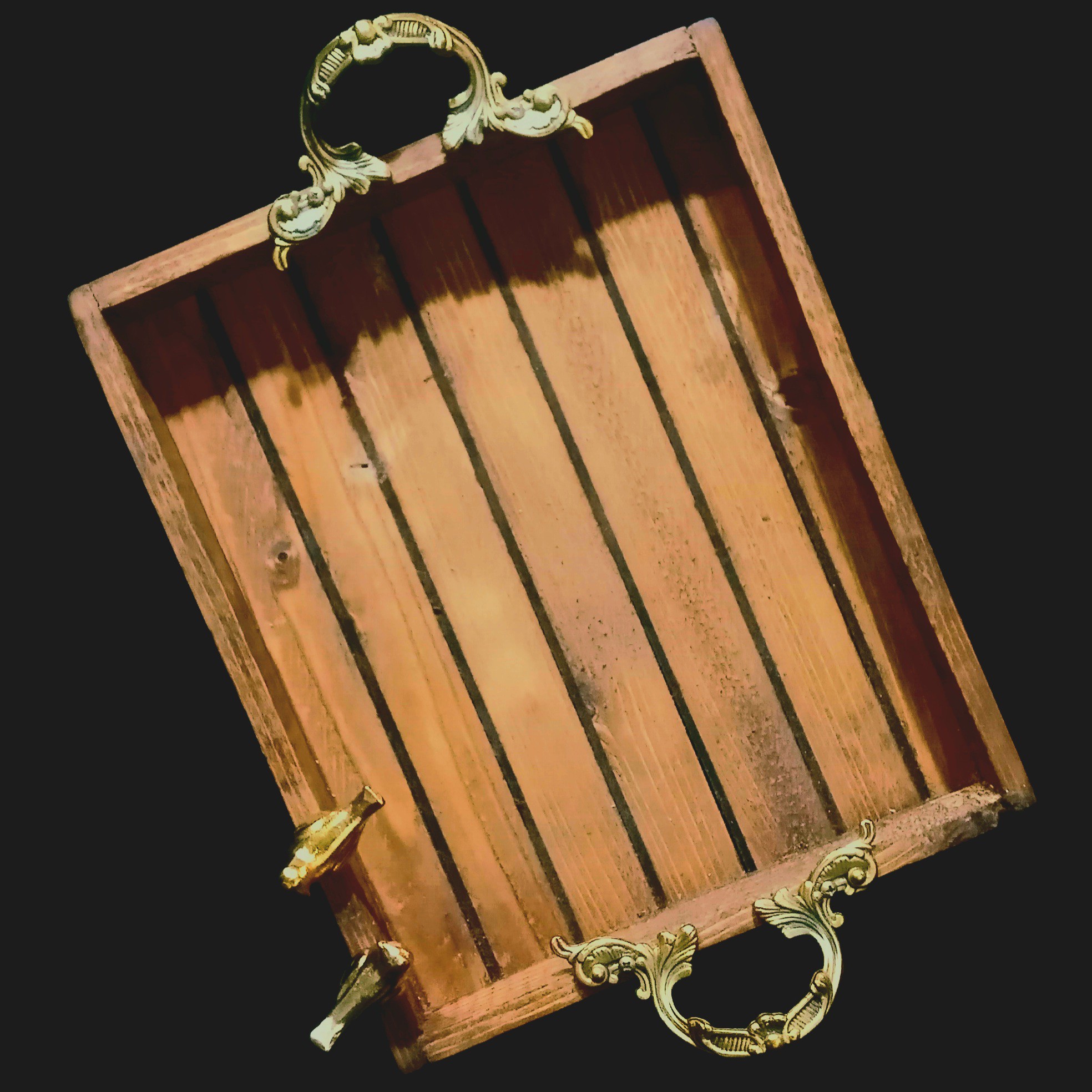 سینی چوبی فلزی
