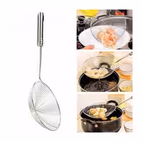 توری روغن گیر قطر 12  دسته دار صافی سایز متوسط  جنس استیل با دسته نسوز