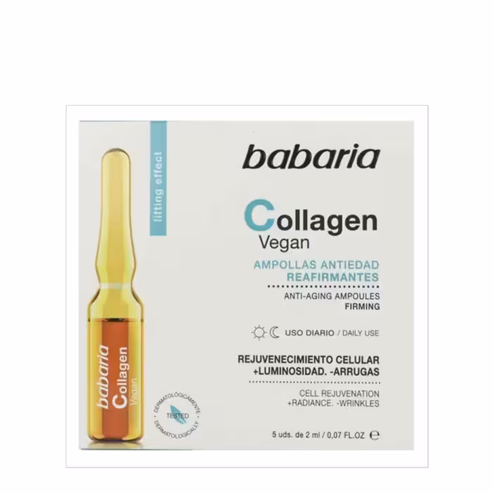 ویال سفت کننده و ضد چروک صورت باباریا مدل کلاژن مقدار 5 ویال 2 میلی لیتر