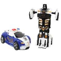 ماشین پلیس و ربات تبدیل شونده قدرتی اسباب بازی