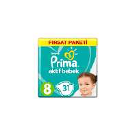 پوشک پریما پمپرز سایز 8 تعداد 31 عددی pampers prima