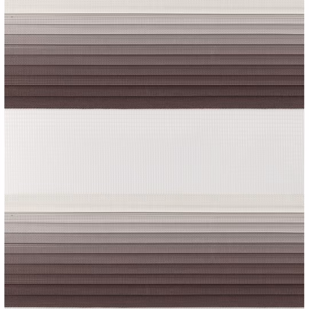 پرده زبرا پلیسه  طوسی سفید (کامل و آمادا نصب)