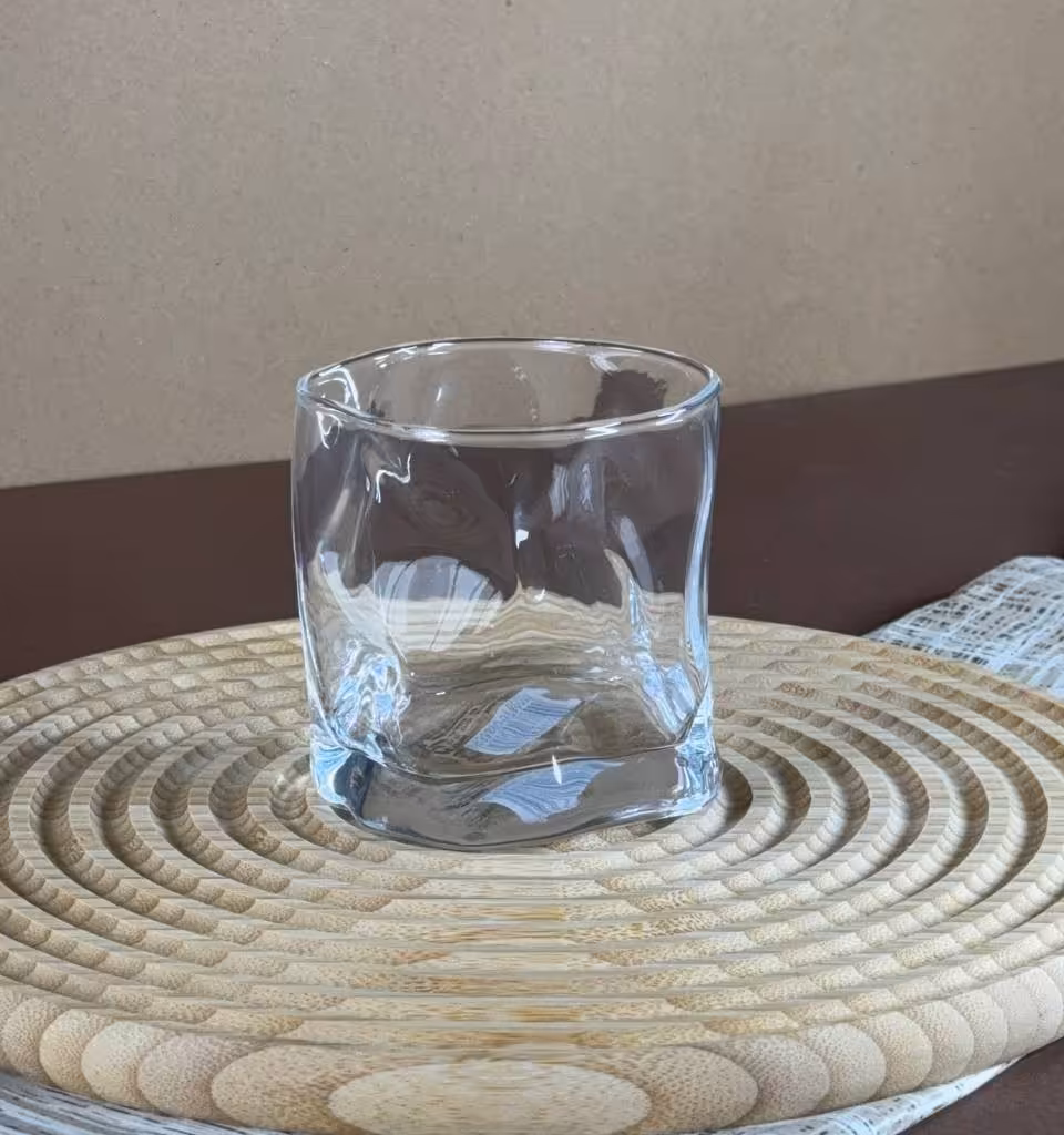 نیم لیوان دفرمه شیشه DELI GLASS