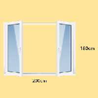 پنجره دو جداره upvc فرانسوی با پروفیل هافمن (پس کرایه و هزینه ارسال در مقصد)
