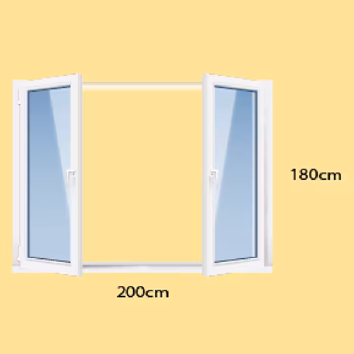 پنجره دو جداره upvc فرانسوی با پروفیل هافمن (پس کرایه و هزینه ارسال در مقصد)