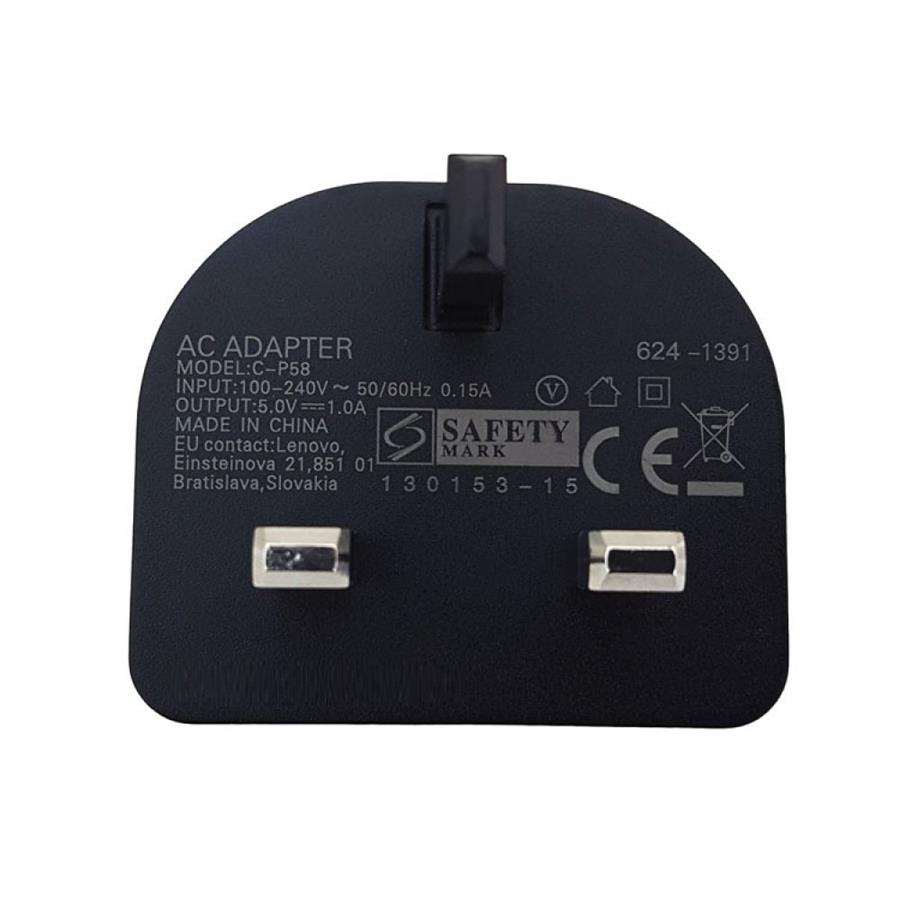 آداپتور تبلت و موبایل لنوو 5V 1A یو اس بی