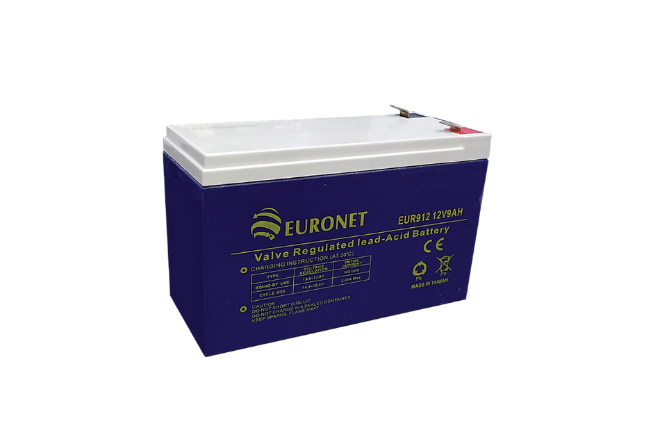 باتری 12 ولت 9 آمپر یورونت - فروشگاه اینترنتی طیف سنتر