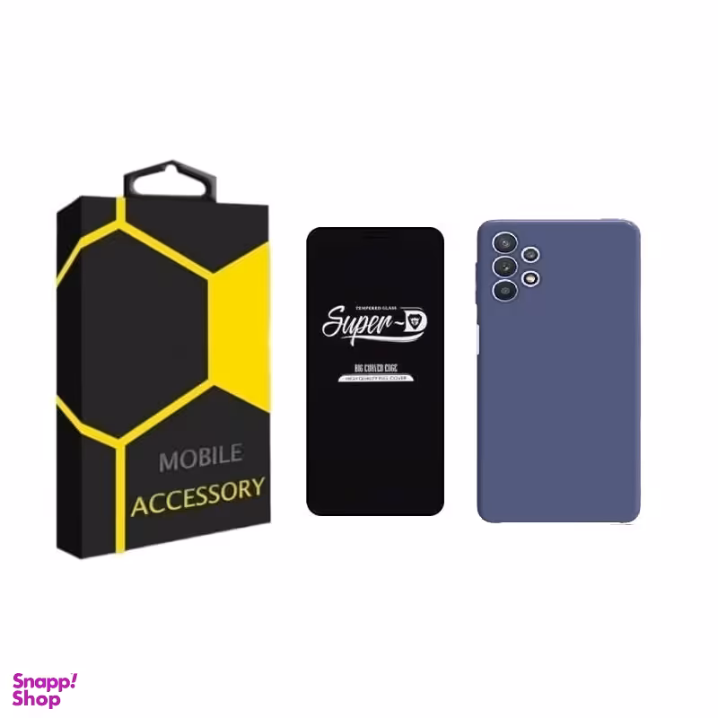 کاور سیلیکونی گوشی موبایل مناسب سامسونگ Galaxy A52 / A52s به همراه محافظ صفحه نمایش SuperD