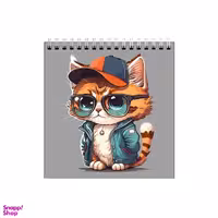 دفتر طراحی بامبیلیپ طرح گربه و استایل و عینک کد 5054501