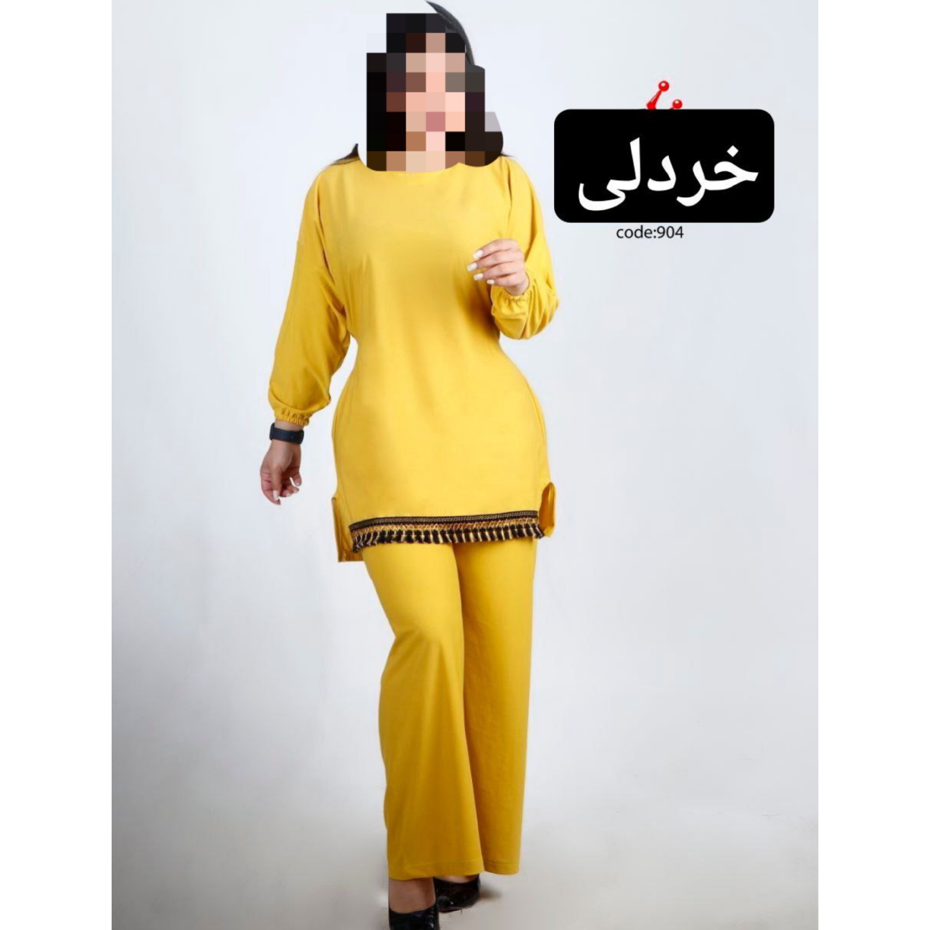 تونیک و شلوار پاین ریش. لباس بند داره فری سایزاز38تا46 جنس کرپ پلاس