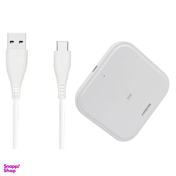 شارژر بی سیم آرسون مدل AN-W20 به همراه کابل تبدیل USB-C
