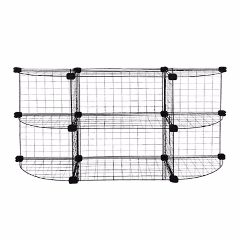 ست قفسه مشبک مدل دو طرف هلالی دو طبقه سایز 48x32(ارسال پس کرایه و به عهده مشتری)