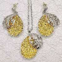 نیم ست نقره دورنگ تایلندی بسیار زیبا