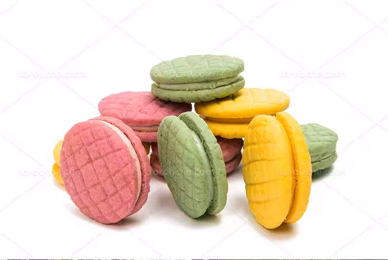 عکس شیرینی ماکارون میوه ای | گرافیک با طعم تربچه