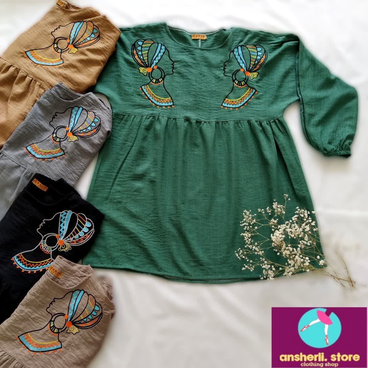 تونیک گلدوزی تابستانه