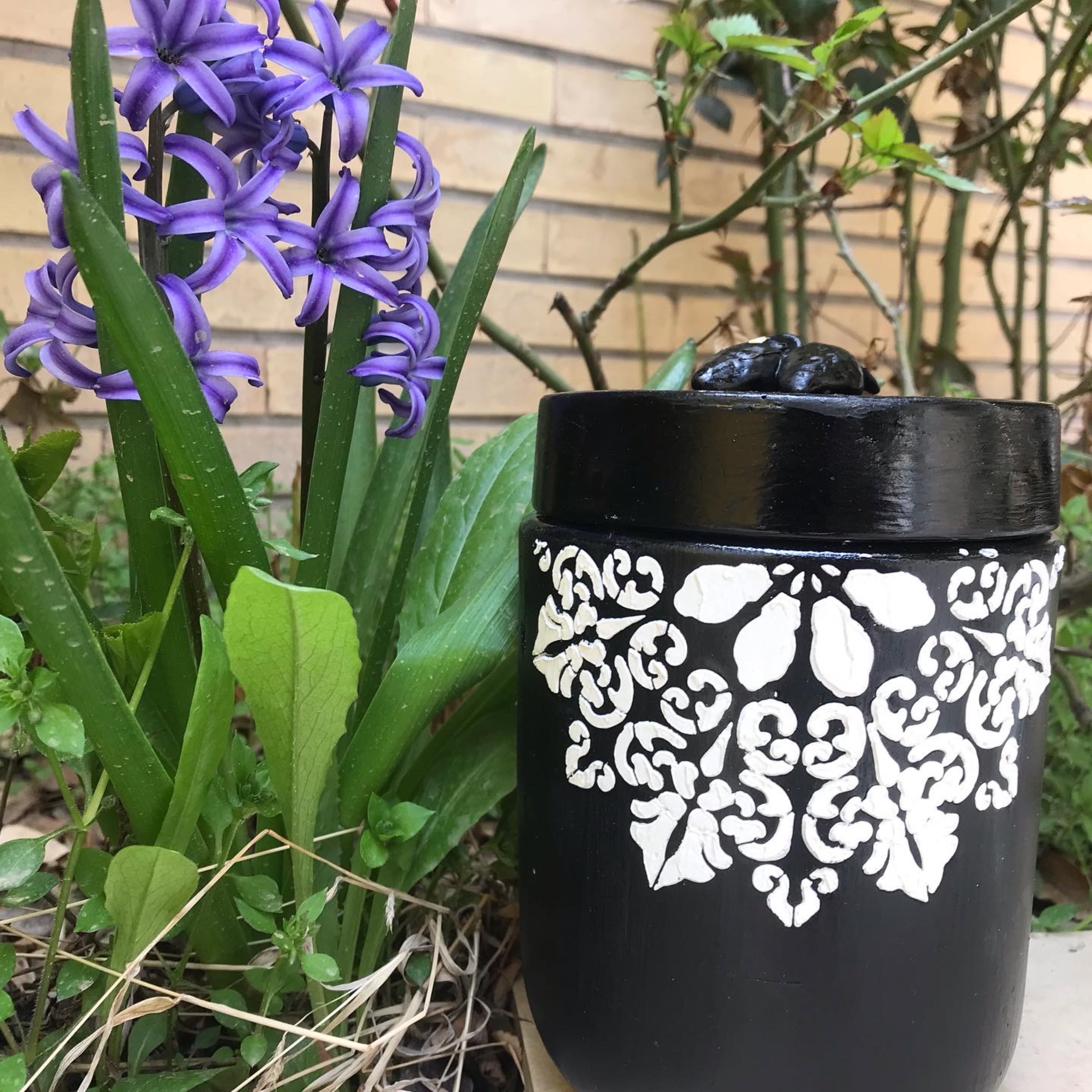 بانکه پاسماوری سه تایی باسینی سایز بزرگ طرح برجسته مشکی