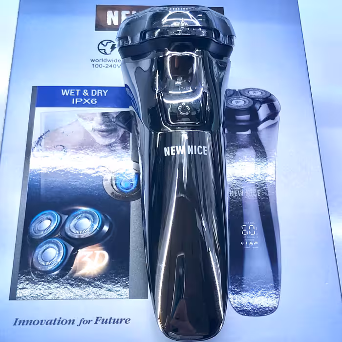 ماشین اصلاح تراش 3تیغ شارژی. نیونایس. وارداتی فوق العاده باکیفیت